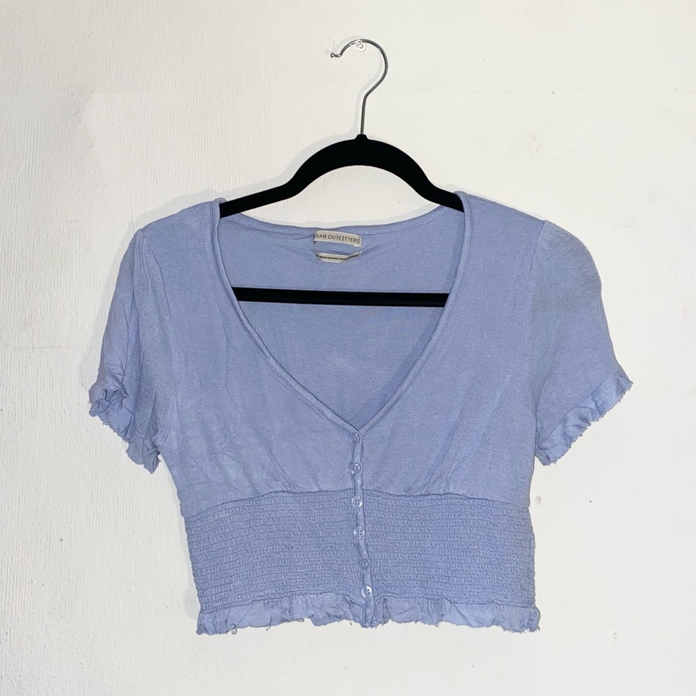 UO Light Blue Cropped Top